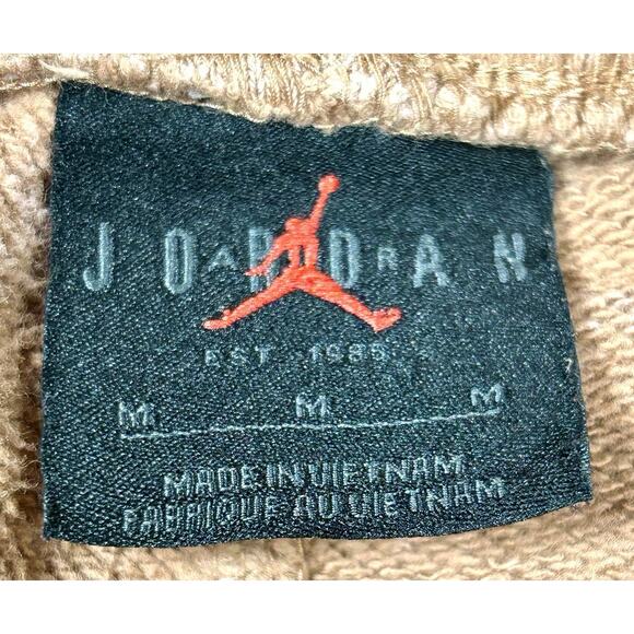 NIKE Air Jordan Men's M Jogger Pants Mineral Clay White Flight Script GUC - Picture 6 of 10